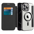 Откидной чехол для iPhone 12 Pro Max, RFID Wallet MagSafe CamShield, чёрный