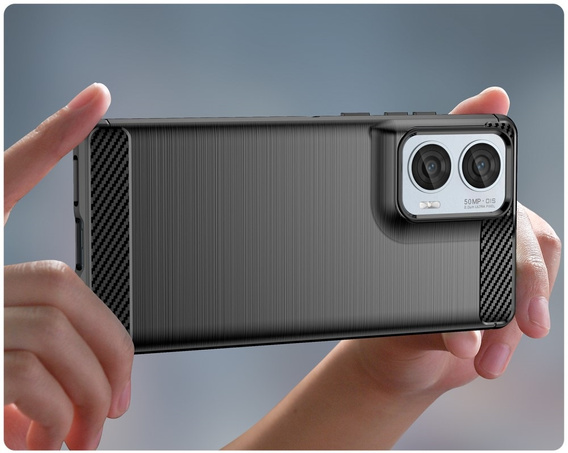 Чoхол до Motorola Edge 50 Fusion 5G, Carbon, чорний