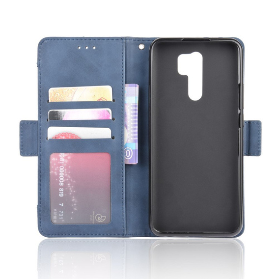 Откидной чехол для Xiaomi Redmi 9, Card Slot, синий