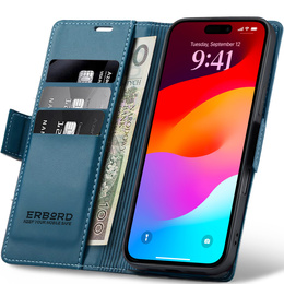 Глянцевый чехол-кошелек из личи с клапаном для iPhone 17 Pro Max