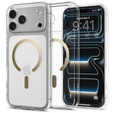 Чехол Spigen для iPhone 17 Pro, Ultra Hybrid MagSafe, прозрачный / золотой