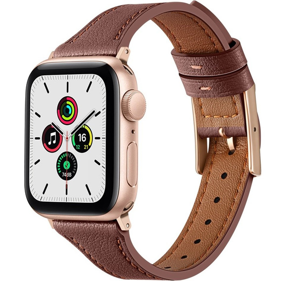 Шкіряний ремінець для годинника 1/2/3/4/5/6/7/8/SE/ULTRA 42/44/45/49mm, Brown