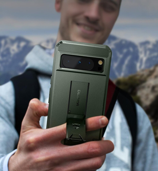 Бронированный чехол для Google Pixel 8 Pro, Dexnor Full Body (Two Frames), зелёный