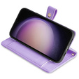 Откидной чехол для Samsung Galaxy S23, Wallet Zipper Pocket, фиолетовый