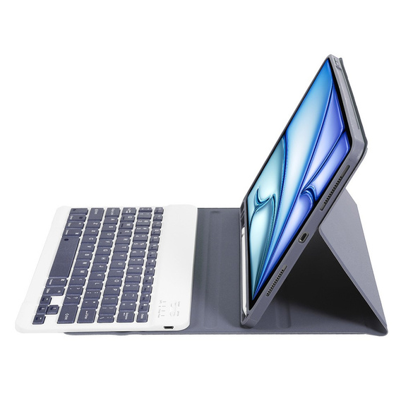 Чохол + клавіатура Apple iPad Air 11" 6 gen. 2024, Leather Pen Slot, фіолетовий