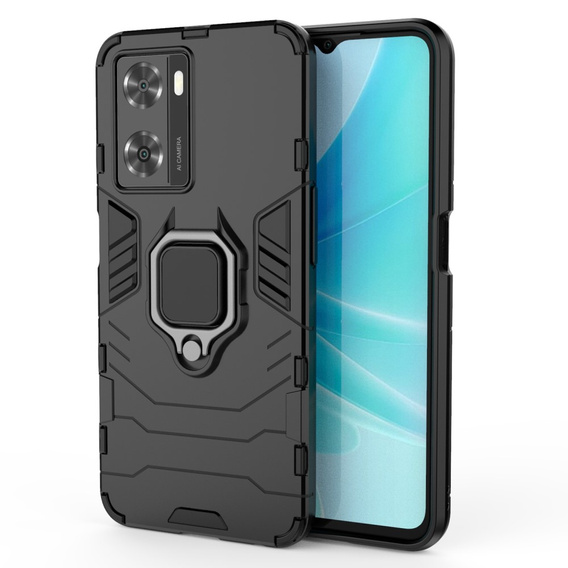 Чехол до Oppo A57s, Kickstand Ring, чёрный