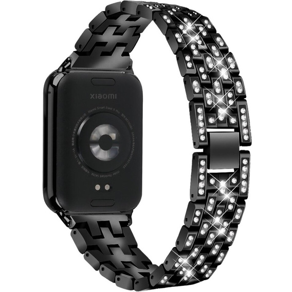 Бриллиантовый браслет для Xiaomi Smart Band 8 Pro, черный