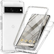 Чoхол Shockproof до Google Pixel 8 Pro, із захисним екраном, прозорий