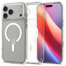Spigen Ultra Hybrid MagSafe Case для iPhone 17 Pro Max, прозрачный / белый