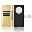 Откидной чехол для Xiaomi Redmi 14C / Xiaomi Poco C75, Crazy Horse Wallet, золотой