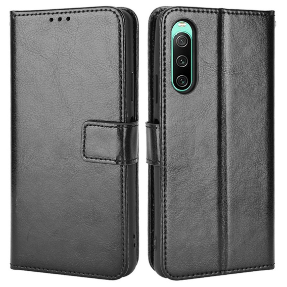 Откидной чехол для Sony Xperia 10 IV, Wallet, чёрный