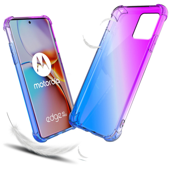 Чохол для Motorola Edge 40 Pro, Gradient Dropproof, Фіолетовий / синій