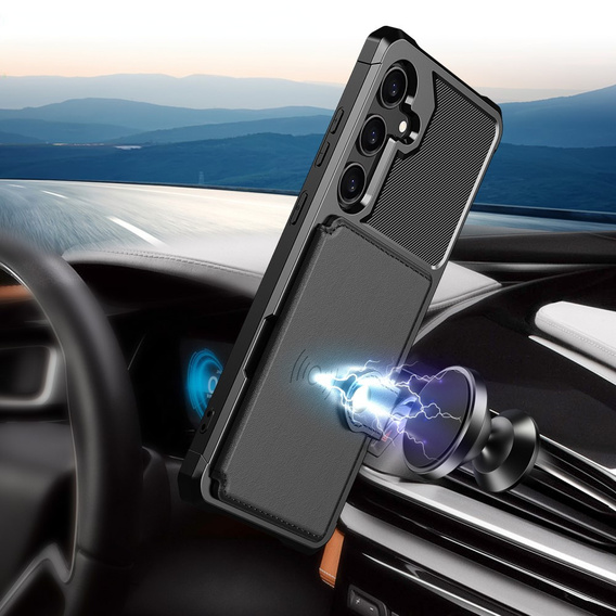 Чехол для Samsung Galaxy A55 5G, Card Holder Kickstand, чёрный