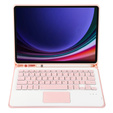 Чехол + клавиатура Samsung Galaxy Tab S9, Leather Pen Slot TouchPad, розовый rose gold