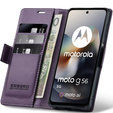 ERBORD Глянцевий гаманець Litchi з клапаном для Motorola Moto G56 5G