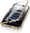 Чохол для iPhone 16E, Magnetic Dual Glass, золотий