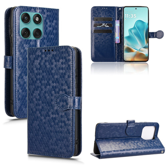 Флип-кейс для Motorola Edge 60 / 60 Fusion, Wallet Rhombus, синий