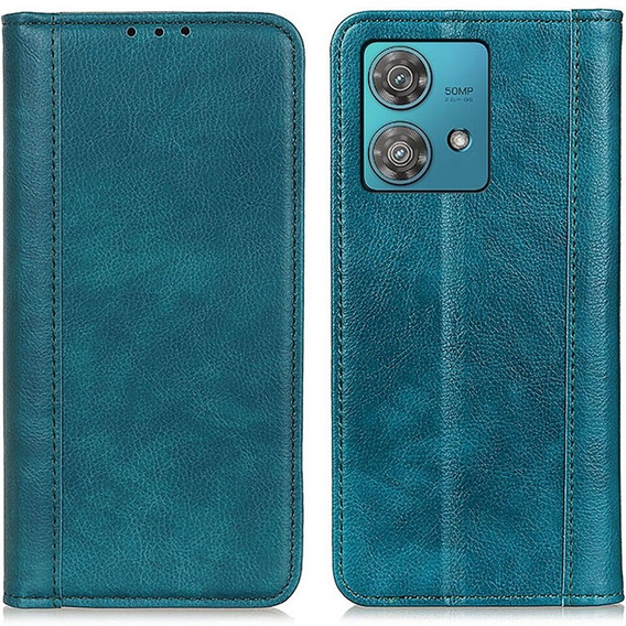 Чехол до Motorola Edge 40 Neo, Wallet Litchi Leather, зелёный