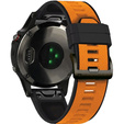 Силиконовый ремешок для Garmin Fenix 5/6/7 Forerunner 945/935, Orange / Black