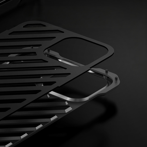 Чохол R-JUST для iPhone 15 Plus, Armoured Hollow, сірий