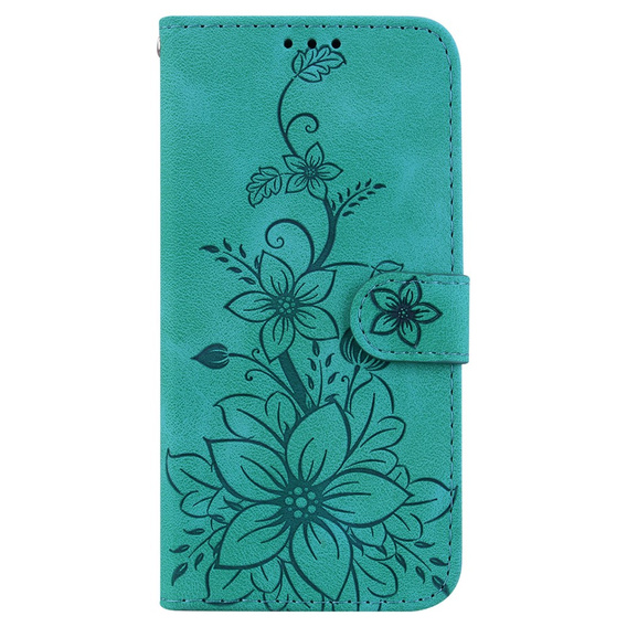 Откидной чехол для Oppo A60, Lily Flower, зелёный
