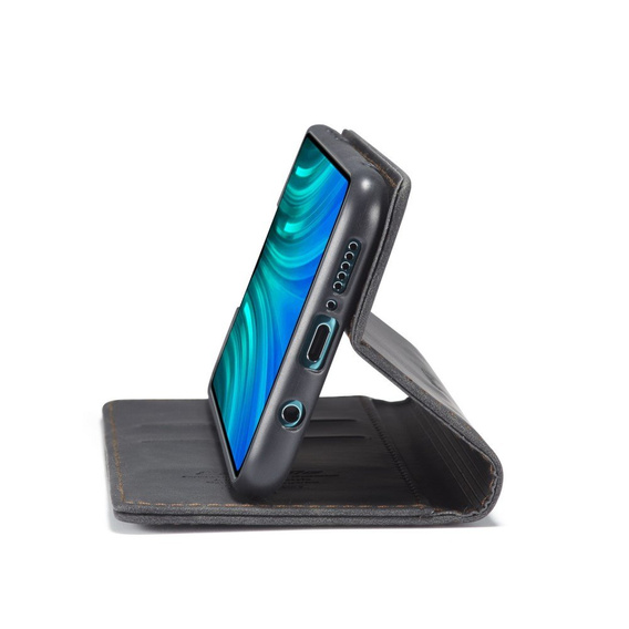 Чехол CASEME для Xiaomi Redmi Note 8 Pro, Leather Wallet Case, чёрный