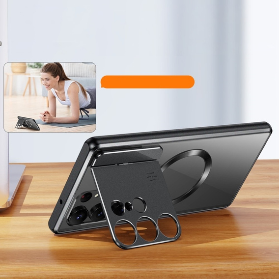 Магнитный чехол для Samsung Galaxy S23 Ultra 5G, Aroma Hybrid, черный