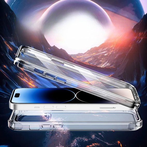 Чoхол Shockproof до iPhone 14 Pro, із захисним екраном, прозорий