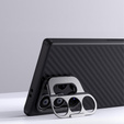 Чехол для Samsung Galaxy S24 Ultra, бронированный Nillkin, Carboprof Case, для Magsafe, чёрный