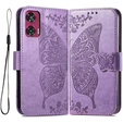 Откидной чехол для Motorola Edge 50 Fusion 5G, Butterfly, фиолетовый