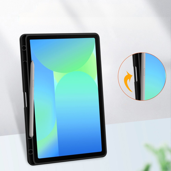 Чехол для Samsung Galaxy Tab S10 FE+ Plus, Smartcase Hybrid, с местом для стилуса, чёрный