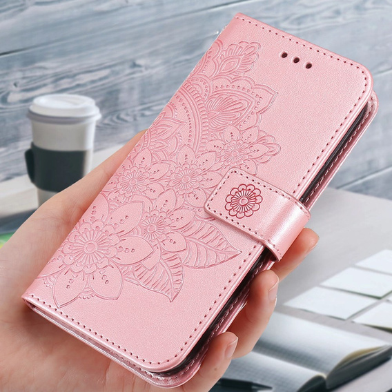 Чохол-книжка для Samsung Galaxy A54 5G, Mandala Flower, рожевий rose gold