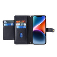 Откидной чехол для iPhone 14, Wallet Zipper Pocket, чёрный