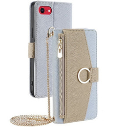 Чохол-книжка для iPhone 7 / 8 / SE (2020) / SE (2022), Wallet Zipper Pocket, з дзеркалом, м'яти