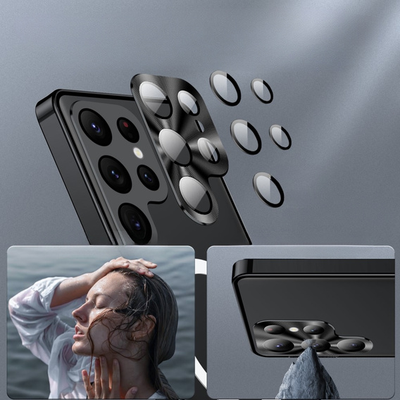 Захисний чохол для камери Samsung Galaxy S23 Ultra, CamShield MagSafe, прозорий / чорний