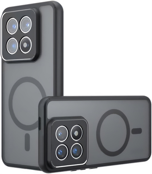 Чохол для Xiaomi 14T, для MagSafe, ERBORD Matt Case, чорний + захисне скло