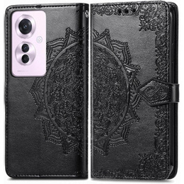 Откидной чехол для Oppo Reno 11F 5G, Mandala, чёрный