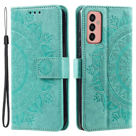 Откидной чехол для Samsung Galaxy A14 4G/5G, Mandala, зелёный