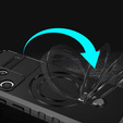 Чохол GKK для Galaxy Z Flip 5 5G, Corners Dropproof MagSafe, прозорий / фіолетовий