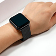 Металический браслет с чехлом для часов Apple Watch 1/2/3/4/5/6/SE (42/44MM), Black