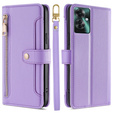 Чохол-книжка для Oppo Reno 11F 5G, Wallet Zipper Pocket, фіолетовий