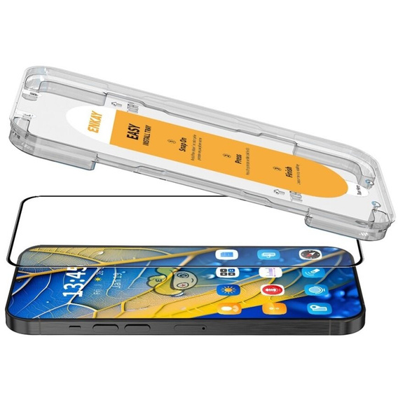 Загартоване скло ENKAY для Xiaomi Redmi Note 13 5G / 4G, чорний