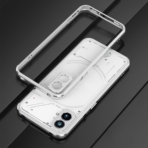 Чехол для телефона Nothing Phone (2), Armor Bumper, серебряный