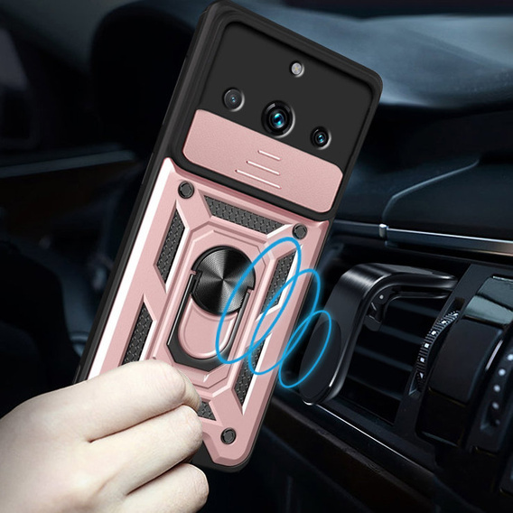 Чохол NOX Camera Slide Realme 11 Pro 5G / 11 Pro+ 5G, CamShield Slide, рожевий rose gold