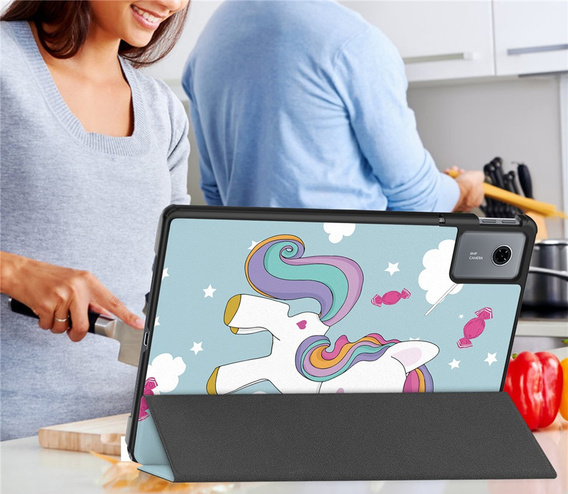 Чехол для Lenovo Idea Tab 11" 2025 TB336FU TB336ZU, с функцией подставки, Smartcase, Unicorn