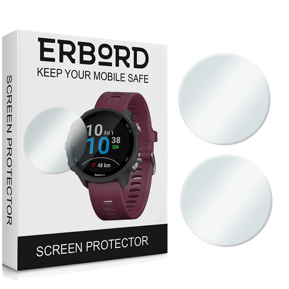 Захисне скло 2х Erbord для дисплею смарт годинника Garmin Forerunner 245