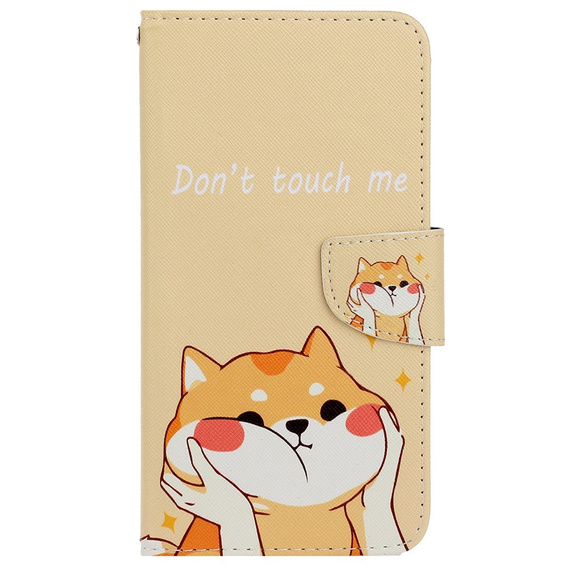 Откидной чехол для Xiaomi Redmi 13C / Poco C65, Wallet, Akita Dog, кремового цвета