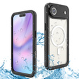 Чохол Redpepper для iPhone Air, водонепроникний, IP68, для MagSafe, прозорий з чорними боками