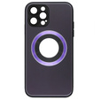 Чехол до MagSafe до iPhone 12 Pro Max, Hole for Apple Logo, фиолетовый