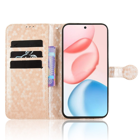Флип-кейс для Honor 400 5G, Wallet Rhombus, розовый
